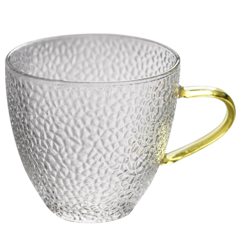 Hammered Glass Tea Cup 160ml átlátszó kávéscsésze kis teáscsésze kung fu ital csésze délutáni tea koronggal
