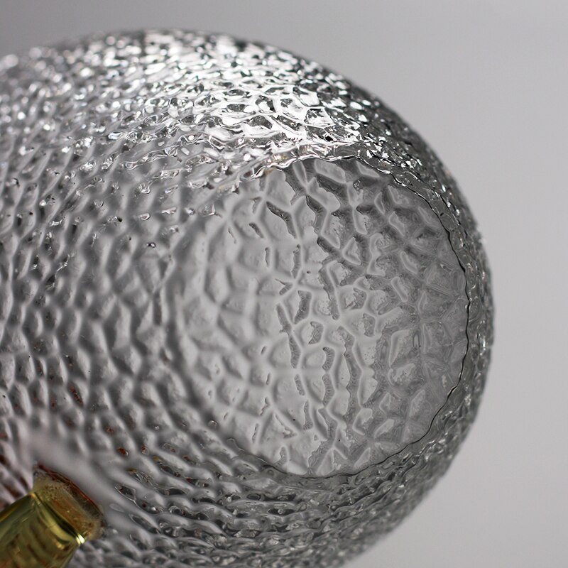 Hammered Glass Tea Cup 160ml átlátszó kávéscsésze kis teáscsésze kung fu ital csésze délutáni tea koronggal