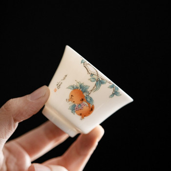 Boutique Κεραμικό φλιτζάνι τσαγιού Προσωπικό Φλιτζάνι Διαλογισμού Ζωγραφισμένα στο χέρι Λουλούδια Μπολ Ταξιδίου Pu\'er Master Cup Σετ τσαγιού Αξεσουάρ