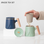 Kerámia matt teáscsésze Személyes teáscsésze Design Sense kerámia irodai szűrő vízpohár Háztartási teafőző Teáskészlet tartozékok