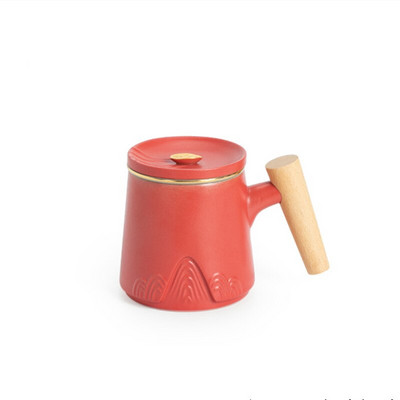Kerámia matt teáscsésze Személyes teáscsésze Design Sense kerámia irodai szűrő vízpohár Háztartási teafőző Teáskészlet tartozékok