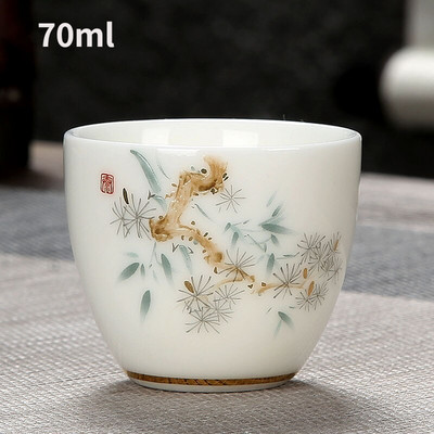 Porcelán teáscsészék Eszpresszó kávés bögre Kínai stílusú Retro Kung Fu teáscsésze Kerámia személyi csésze vízbor italokhoz