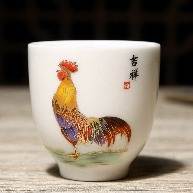 Porcelán teáscsészék Eszpresszó kávés bögre Kínai stílusú Retro Kung Fu teáscsésze Kerámia személyi csésze vízbor italokhoz