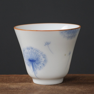 1db kínai Jingdezhen kézzel készített porcelán teáscsésze háztartási, kézzel festett virágos teáscsésze kerámia mesterpohár személyes teáskészletek