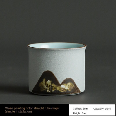 Glazură Pictură Peisaj Master Cup o singură ceașcă Gresie Ceramică Jian Zhan ceai cu ceai Bol de ceai Kung Fu Set de ceai Cana Cești de ceai