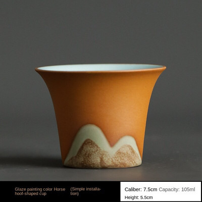 Glazură Pictură Peisaj Master Cup o singură ceașcă Gresie Ceramică Jian Zhan ceai cu ceai Bol de ceai Kung Fu Set de ceai Cana Cești de ceai