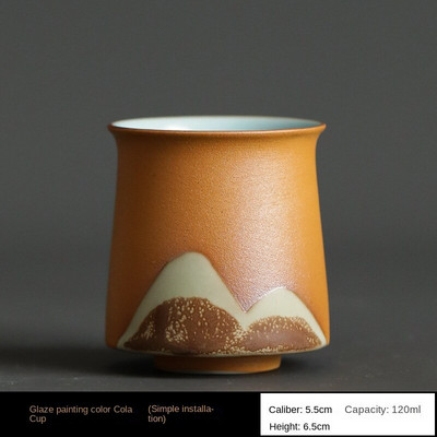 Glazură Pictură Peisaj Master Cup o singură ceașcă Gresie Ceramică Jian Zhan ceai cu ceai Bol de ceai Kung Fu Set de ceai Cana Cești de ceai