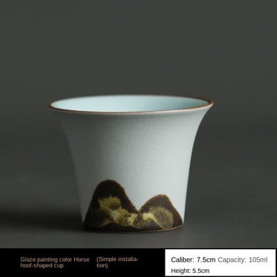 Glazură Pictură Peisaj Master Cup o singură ceașcă Gresie Ceramică Jian Zhan ceai cu ceai Bol de ceai Kung Fu Set de ceai Cana Cești de ceai