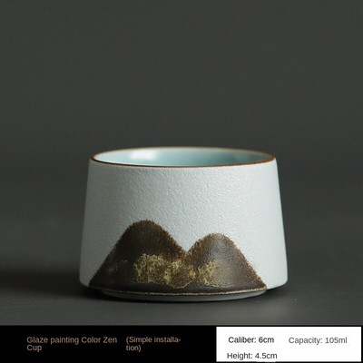 Glazură Pictură Peisaj Master Cup o singură ceașcă Gresie Ceramică Jian Zhan ceai cu ceai Bol de ceai Kung Fu Set de ceai Cana Cești de ceai