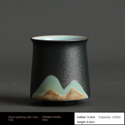 Glazură Pictură Peisaj Master Cup o singură ceașcă Gresie Ceramică Jian Zhan ceai cu ceai Bol de ceai Kung Fu Set de ceai Cana Cești de ceai