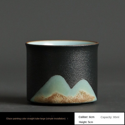 Glazură Pictură Peisaj Master Cup o singură ceașcă Gresie Ceramică Jian Zhan ceai cu ceai Bol de ceai Kung Fu Set de ceai Cana Cești de ceai