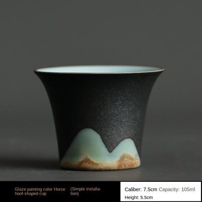 Glazură Pictură Peisaj Master Cup o singură ceașcă Gresie Ceramică Jian Zhan ceai cu ceai Bol de ceai Kung Fu Set de ceai Cana Cești de ceai