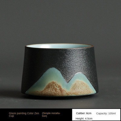 Glazură Pictură Peisaj Master Cup o singură ceașcă Gresie Ceramică Jian Zhan ceai cu ceai Bol de ceai Kung Fu Set de ceai Cana Cești de ceai
