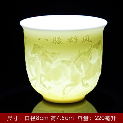 Teáskészlet birka zsíros jade teáscsésze Kung Fu teáscsésze Szív Szútra mester csésze fehér porcelán kerámia csésze egy csésze teástál ajándék csésze