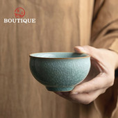 Kínai kézzel készített jégrepedt teáscsésze kerámia mesterpohár háztartási ru kemence porcelán teáscsésze fagyvirág személyes teástál teásedény