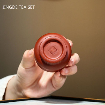 2бр. Boutique Zisha Dahongpao Teacup Преносима купа за чай Master Cup Ръчно изработени чаши за чай от лилава глина Аксесоари за китайски сервиз за чай