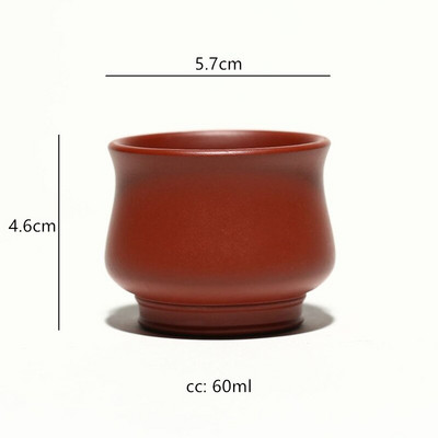 2 vnt Boutique Zisha Dahongpao arbatos puodelis Nešiojamas arbatos dubuo meistro puodelis Rankų darbo purpurinio molio arbatos puodeliai Kinijos arbatos rinkinio priedai