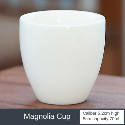 Birka zsíros jáde fehér porcelán teáscsésze Kínai kung fu teáskészlet Kerámia mesterpohár körvonala arany háztartási teáscsésze vizes csésze