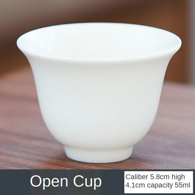 Birka zsíros jáde fehér porcelán teáscsésze Kínai kung fu teáskészlet Kerámia mesterpohár körvonala arany háztartási teáscsésze vizes csésze