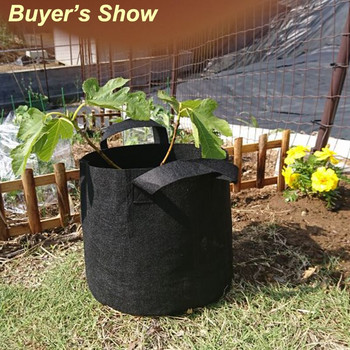 5Pcs 3/4/5/7 Gallon Grow Bags Филц Grow Bag Gardening Fabric Grow Pot Саксия за отглеждане на зеленчуци Градински саксии за засаждане на цветя