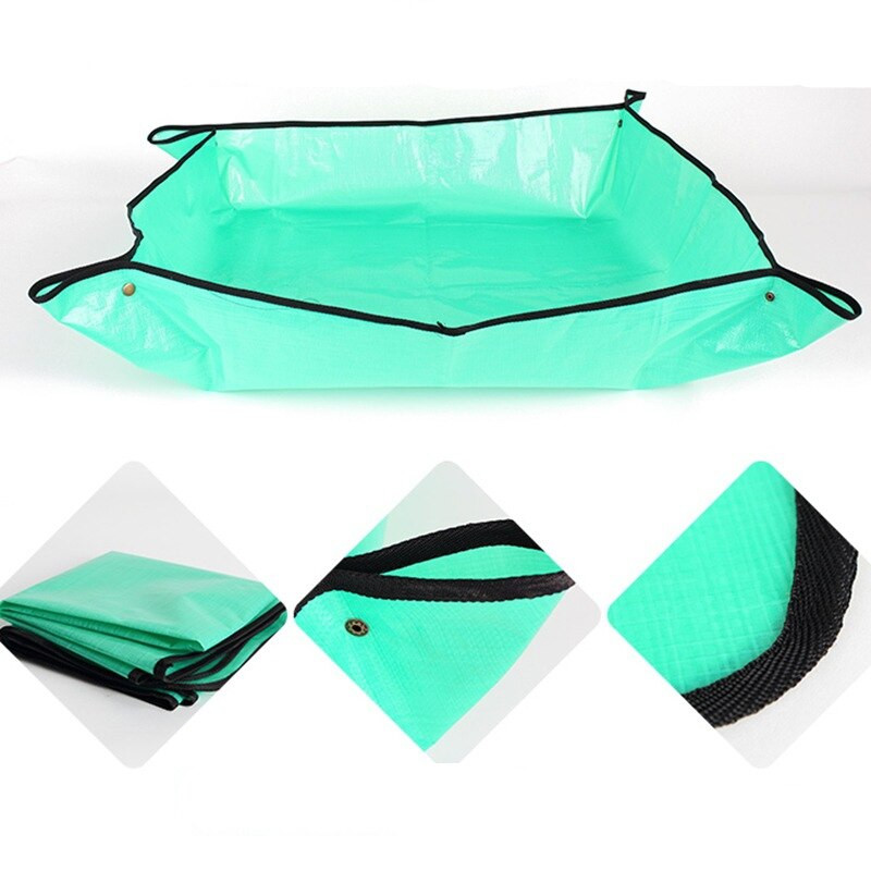 100 CM sodo sodinimo kilimėlis PE augalų persodinimo kilimėlis, sulankstomas vandeniui atsparus sodo vazonų vazonas, persodinimo kilimėlis