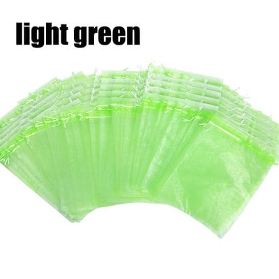 50 DB Szőlővédő táskák Eper Gyümölcs Madárellenes Kerti Kártevőirtó zacskók Hálós Licsi Cseresznyetáska Ültetőzsákok