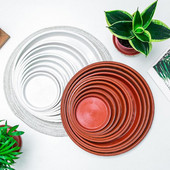 10 gab. Plastmasas puķu podu paplātes pamatne Augu apakštase Apaļa pilienu augu puķupodu paplātes Pods iekštelpu āra mājas dārza piederumi
