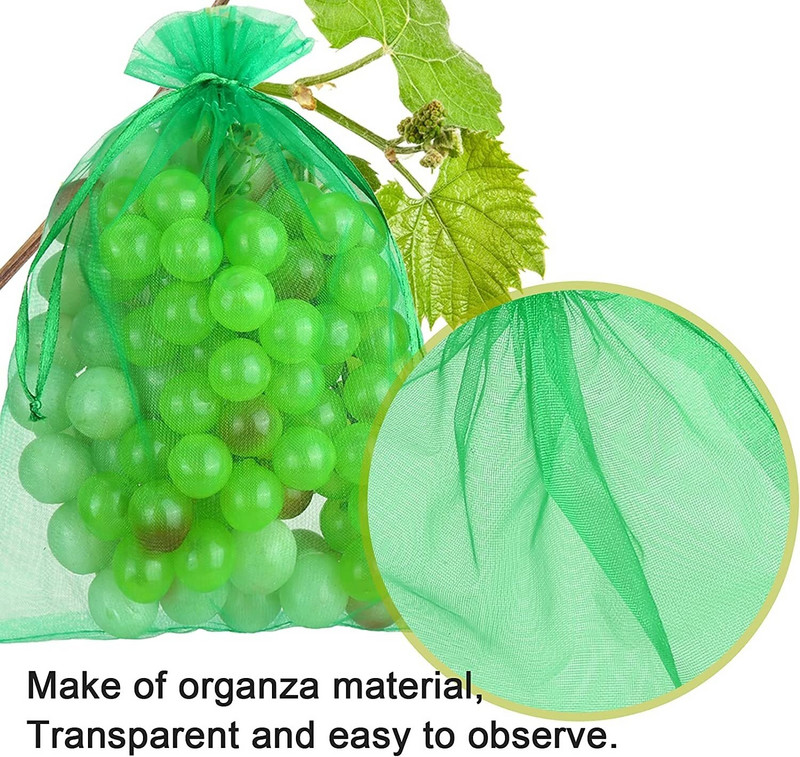 50 de bucăți de protecție pentru struguri, saci cu fructe de căpșuni, saci pentru controlul dăunătorilor de grădină și păsări