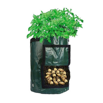 Чанти за отглеждане на картофи Чанти за отглеждане на растения 10 галона Удебелени торби за отглеждане на тежки условия Градинска сеялка за зеленчуци с дръжки