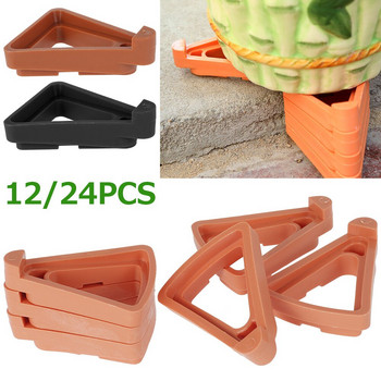 24/12PcsFlower Pot Foet Stand Invisible Risers Toes Lifters Triangle Garden Supplies Invisible Pot Lifters Indoor Outdoor Plant