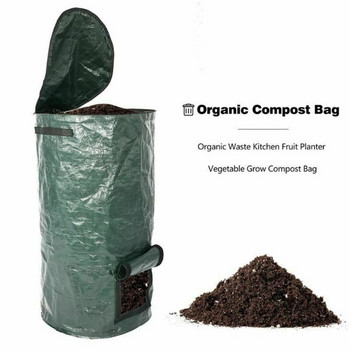 B2RF Сгъваема торба за компост в градинския двор с капак Колектор за екологични органични ферментационни отпадъци Чували за боклук Компостер
