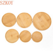 1 db 8 Design virágcserép tartó Húsos Bonsai Pad Bambusz tálca Fából készült virágcserép tálca Otthoni irodai dekorációs cserepek szőnyeg állvány