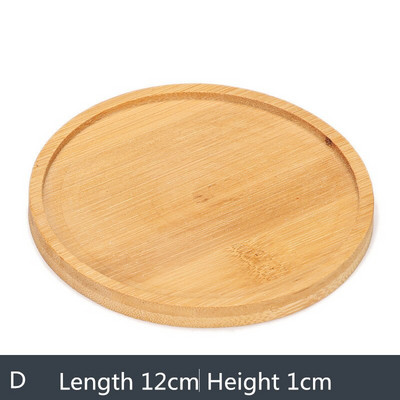 1 db 8 Design virágcserép tartó Húsos Bonsai Pad Bambusz tálca Fából készült virágcserép tálca Otthoni irodai dekorációs cserepek szőnyeg állvány