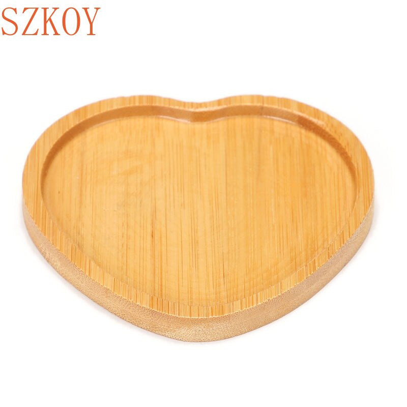 1 db 8 Design virágcserép tartó Húsos Bonsai Pad Bambusz tálca Fából készült virágcserép tálca Otthoni irodai dekorációs cserepek szőnyeg állvány