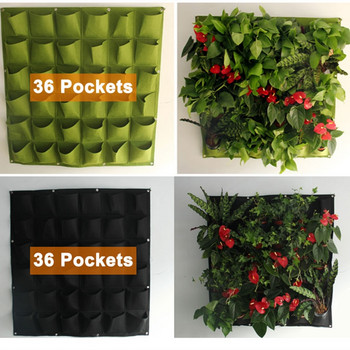 Висящи на стената торби за засаждане, 24 размера джобове, зелена чанта за отглеждане, плантатор, вертикална градина, зеленчукова чанта за бонсай, цвете, домашни доставки