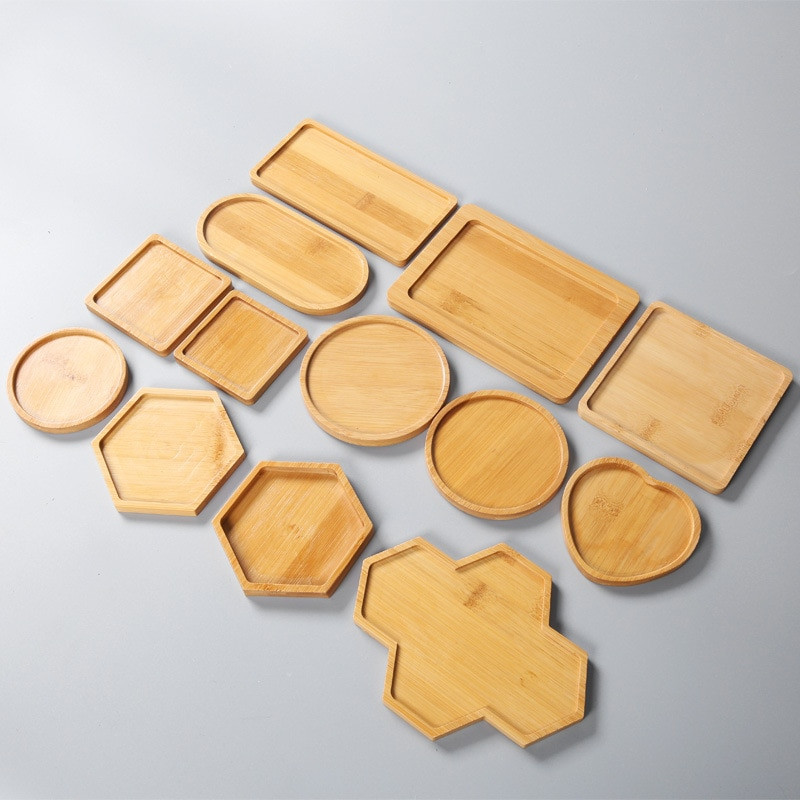 14 stiliaus apvalūs kvadratiniai gėlių vazonai, bambuko padėklas, medinis sodo reikmenų laikiklis, namų dekoras, apsaugantis nuo blukimo, paprastas elegantiškas dizainas