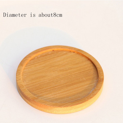 Bambuko apvalūs kvadratiniai dubenys Lėkštės sukulentams Puodai Padėklai Pagrindas Stovas Sodo dekoras Namų dekoravimas Amatai