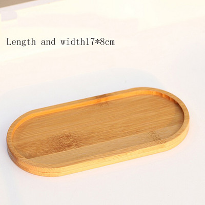 Bambuko apvalūs kvadratiniai dubenys Lėkštės sukulentams Puodai Padėklai Pagrindas Stovas Sodo dekoras Namų dekoravimas Amatai