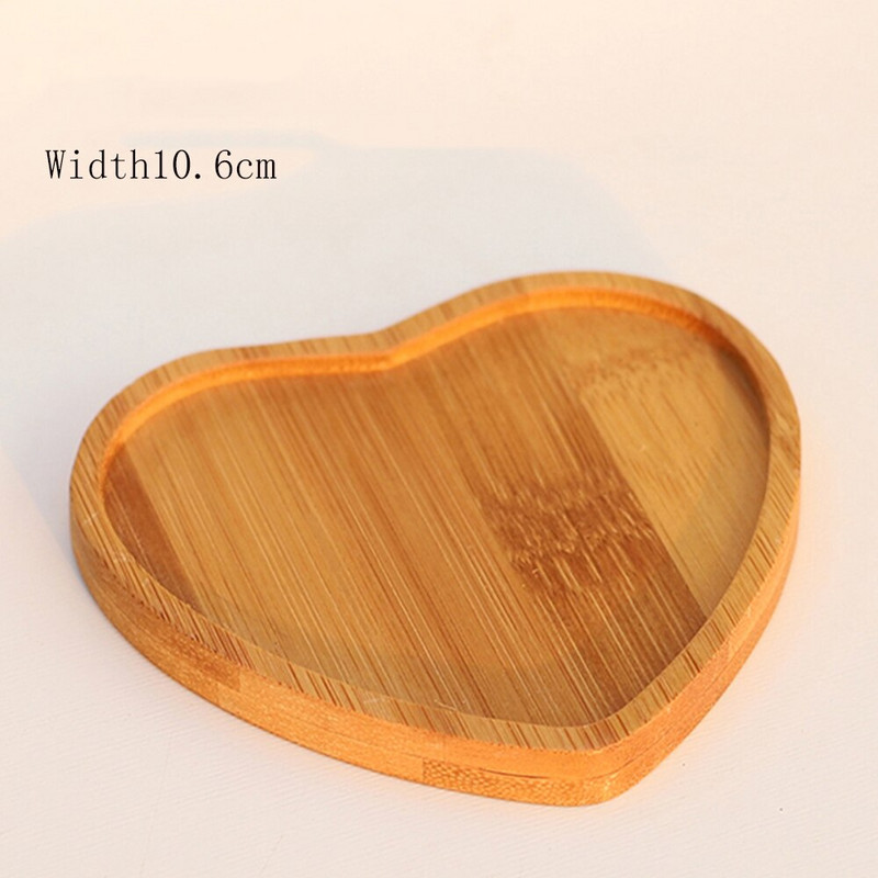 Bambuko apvalūs kvadratiniai dubenys Lėkštės sukulentams Puodai Padėklai Pagrindas Stovas Sodo dekoras Namų dekoravimas Amatai