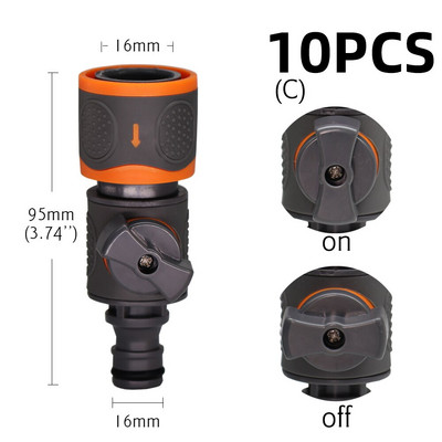 1-50 DB kerti tömlő gyorscsatlakozók elzáró szelep 1/2'' 3/4'' otthoni öntözés öntöző csatlakozó adapter autómosó szerelvények