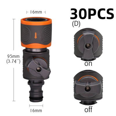 1-50 DB kerti tömlő gyorscsatlakozók elzáró szelep 1/2'' 3/4'' otthoni öntözés öntöző csatlakozó adapter autómosó szerelvények