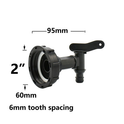 2 hüvelykes IBC tartálycsap adapter S60 * 6 mm durva menetű vízcsatlakozó szelep szerelvény mezőgazdasági víztartály csaptelep