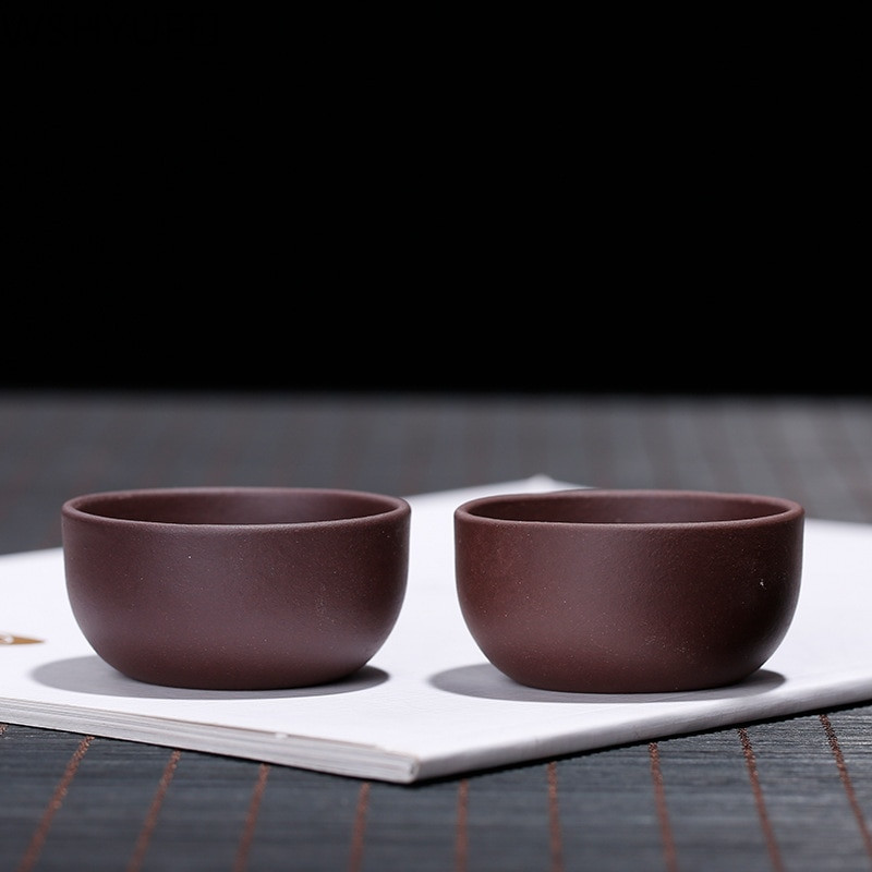 6 buc/lot ceașcă de ceai autentic purpuriu nisip marca nisip purpuriu/lut Dahongpao/ceașă de lut galaxie neagră ceașcă chinezească mică 30ml