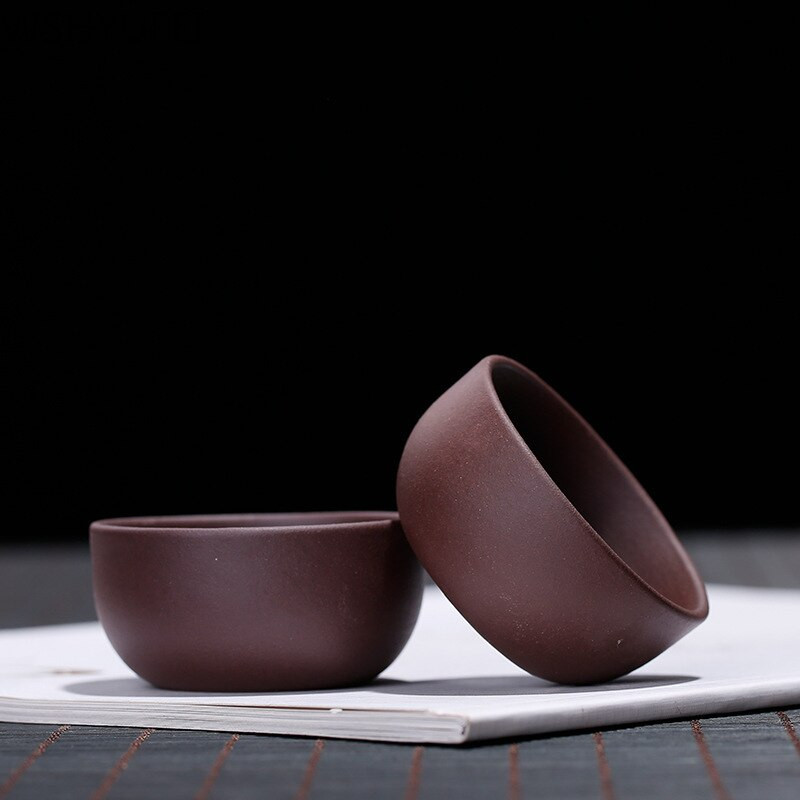 6 buc/lot ceașcă de ceai autentic purpuriu nisip marca nisip purpuriu/lut Dahongpao/ceașă de lut galaxie neagră ceașcă chinezească mică 30ml