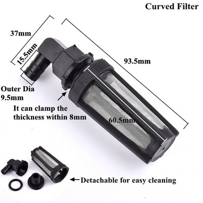 1 ~ 5 vnt 7-14 mm žarnos vamzdžio filtras sodo drėkinimo automobilių plovimo filtrai purkštuvas siurblys filtravimo tinklelis sietelis nerūdijančio plieno tinklelis