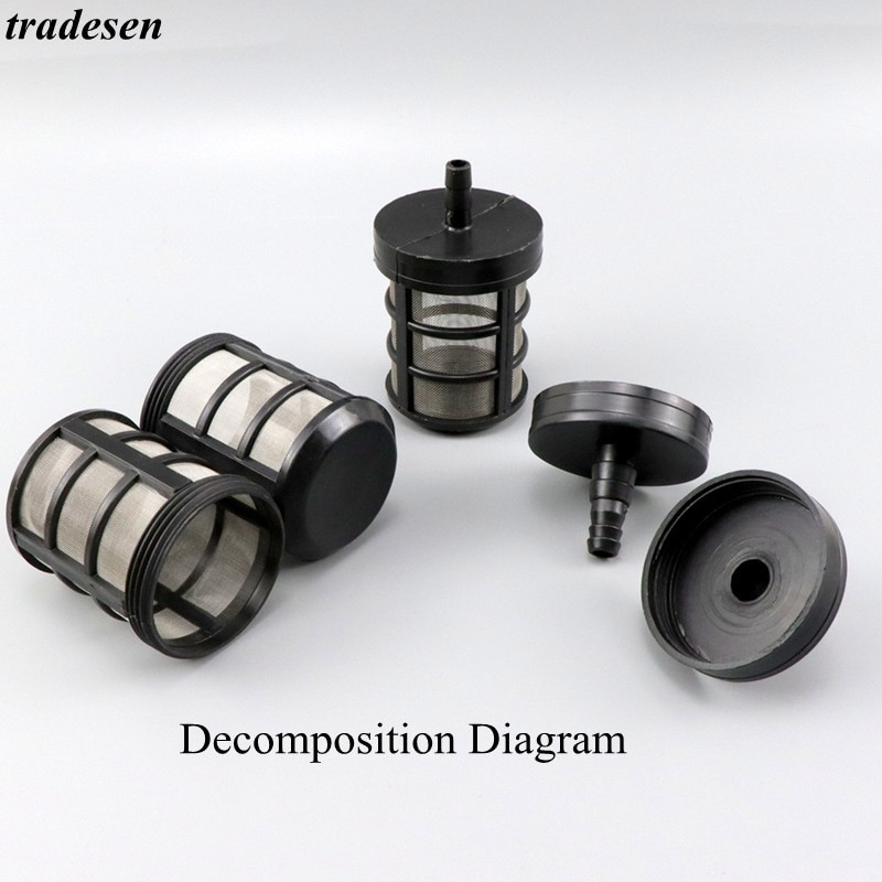 1 ~ 5 vnt 7-14 mm žarnos vamzdžio filtras sodo drėkinimo automobilių plovimo filtrai purkštuvas siurblys filtravimo tinklelis sietelis nerūdijančio plieno tinklelis