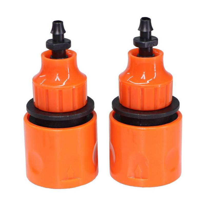 2 buc. Adaptor rapid 1/4'' 3/8'' Cuplaj Conector pentru tuburi de robinet ghimpat 4/7mm 8/11mm pentru irigarea prin picurare pentru udarea grădinii seră