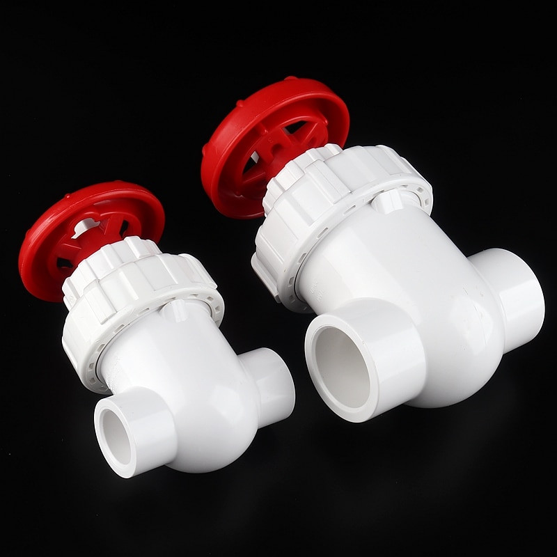 Kiváló minőségű átmérőjű 20-63 mm-es PVC cső tolózár precíziós áramlásszabályozó zsilip kapcsoló kerti öntöző akváriumi akvárium csatlakozó