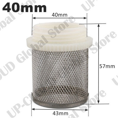 2 buc. Filtru inoxidabil 304 20/25/32/40/50/63mm Conector cu filet masculin Agricultură Grădină Irigare Pompă de apă pentru acvariu Filtru