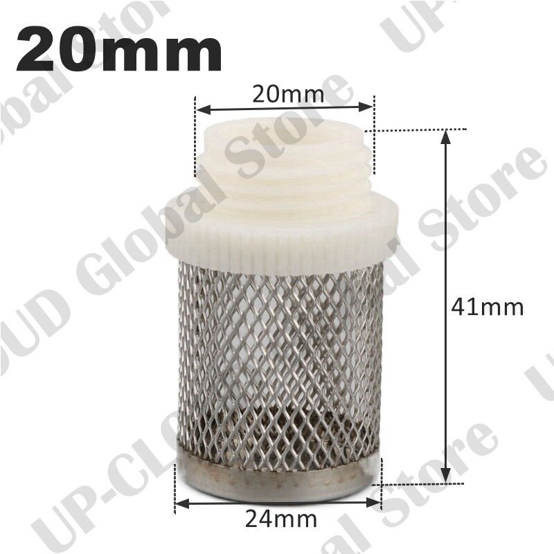 2 buc. Filtru inoxidabil 304 20/25/32/40/50/63mm Conector cu filet masculin Agricultură Grădină Irigare Pompă de apă pentru acvariu Filtru